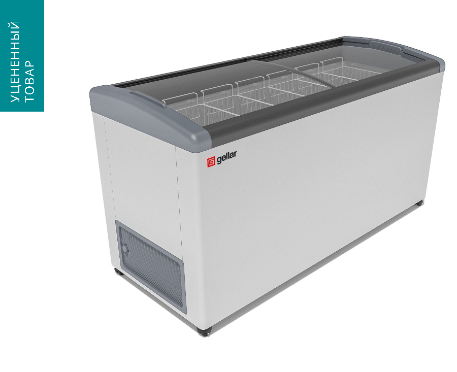 Ларь низкотемпературный с гнутым стеклом Frostor GELLAR FG 600 E серый